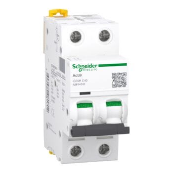 MCB iC60H - miniature circuit breaker - 2P - 63A - C curve