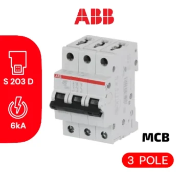 MCB Miniature Circuit Breaker - S203-D10 3P - D - 10 A A 6kA