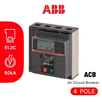 ABB Air Circuit Breaker - Emax E1.2C 1250A Ekip Dip LI 4p F/T 50KA - ACB ABB