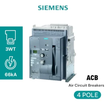Siemens Air Circuit Breaker - ETU35WT 4P 66KA 1000A LSI FIXED