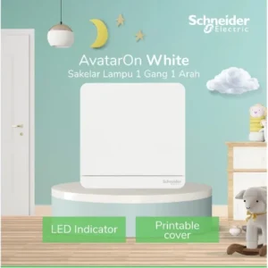 Schneider Electric AvatarOn Saklar Lampu Putih 1 Gang 1 Arah – E8331L1LED_WE_G3