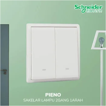Schneider PIENO PIENO SAKLAR 2 GANG 1 ARAH 16A PUTIH