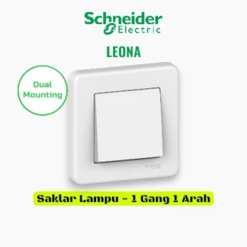 Schneider Electric Leona Saklar Lampu - 1 Gang 1 Arah