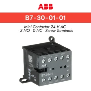 Kontaktor Contactor B7-30-01-01 Mini Contactor 24 V AC - 3 NO - 0 NC - Screw Terminals - Kontaktor Contactor ABB