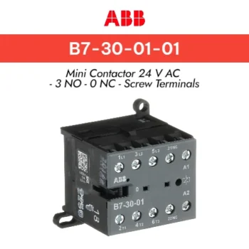 Kontaktor Contactor B7-30-01-01 Mini Contactor 24 V AC - 3 NO - 0 NC - Screw Terminals - Kontaktor Contactor ABB