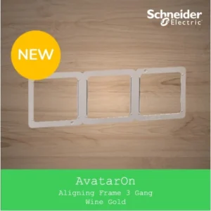 Schneider Electric AvatarOn Aligning Frame 3 Gang Gold – E8331_36_WG