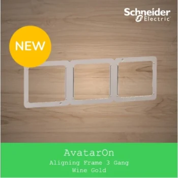 Schneider Electric AvatarOn Aligning Frame 3 Gang Gold - E8331_36_WG