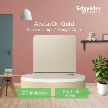 Schneider E8331L1LED_WG_G3 AVATARON SAKLAR 1 GANG 1 ARAH WINE GOLD E8331L1LED_WG_G3