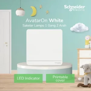 Schneider Electric AvatarOn Saklar Lampu Putih 1 Gang 2 Arah – E8331L2LED_WE_G3