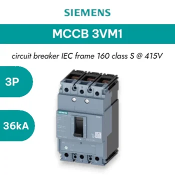 Siemens MCCB 3VM1 3P 36KA 80A