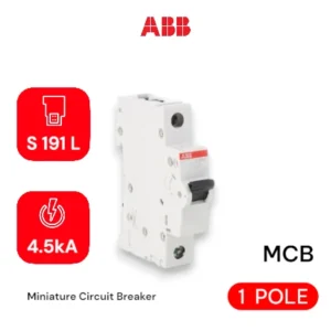 ABB MCB S191L 1P 4.5KA