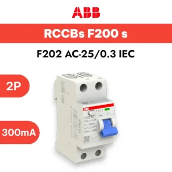 ABB ELCB (Earth Leakage Circuit Breaker) F 202 AC-25/0.3 , 2P 300mA - ELCB ABB