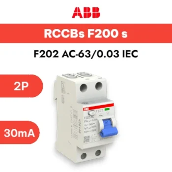 ABB ELCB (Earth Leakage Circuit Breaker) F 202 AC-63/0.03 , 2P 30mA - ELCB ABB