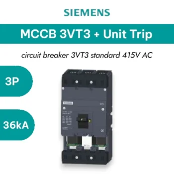 Siemens MCCB 3VT3 3P 36KA 400A & 630A+UNIT TRIP FOR 3VT3 630A