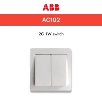 ABB Saklar Double Switch 10AX Concept BS Type AC 102 - SAKLAR ABB