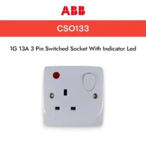 ABB CSO133 1G 13A 3 Pin Switched Socket With Indicator Led