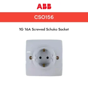 ABB CSO156 1G 16A Screwed Schuko Socket