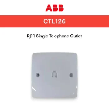 ABB Lubang sambungan telp-Single Telp Outlet-RJ 11, Classiq - CTL 126