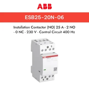 ESB25-20N-06 Installation Contactor (NO) 25 A - 2 NO - 0 NC - 230 V - Control Circuit 400 Hz Kontaktor Contactor ABB
