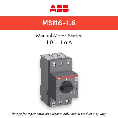 ABB MS116-1.6 Manual Motor Starter 1.0 ... 1.6 A