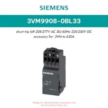 Siemens Shunt Trip left 208-277 V AC 50/60Hz 220-250 V DC accessory for: 3VM10-3VM14