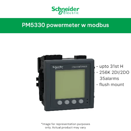 Schneider PM5330 powermeter w modbus