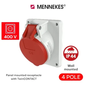 MENNEKES Panel mounted receptacles IP44 angled 4P 400V 16A-32A