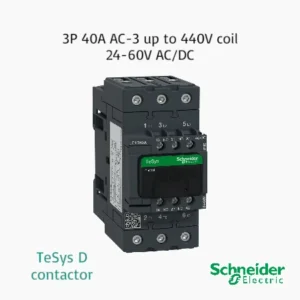 Contactor 3P 40A AC-3 up to 440V coil 24-60V AC_DC LC1D40ABNE