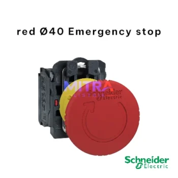 EMERGENCY STOP XB5, SWITCHING OFF LATCHING TURN RELEASE 1NC RED